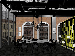 industrial open office 3D Model