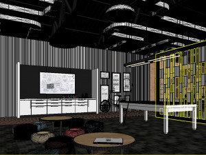 industrial open office 3D Model