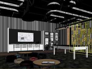 industrial open office 3D Model
