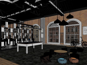 industrial open office 3D Model