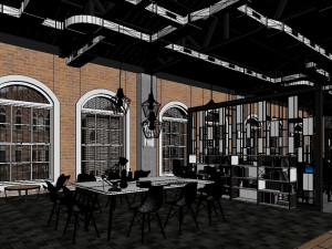 industrial open office 3D Model
