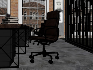 industrial open office 3D Model