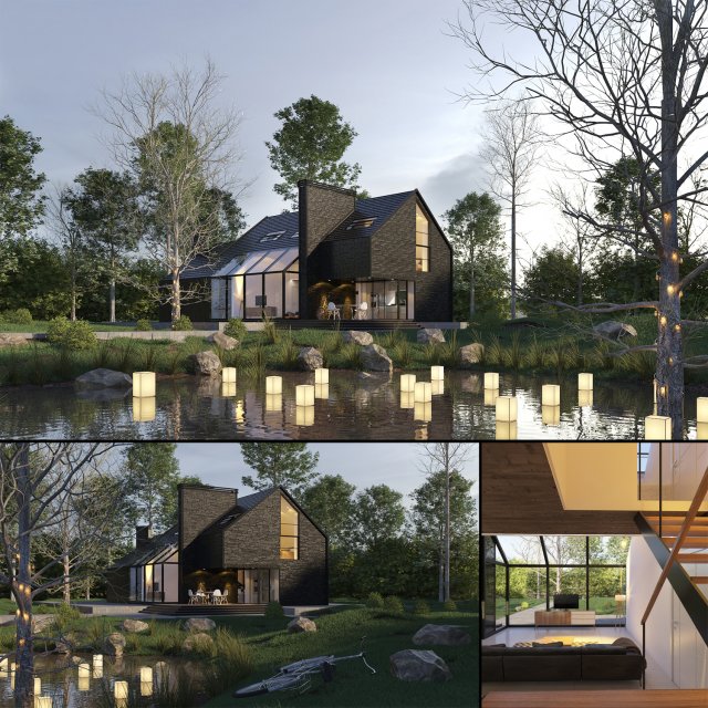black house blues 3D 模型 .c4d .max .obj .3ds .fbx .stl .blend 