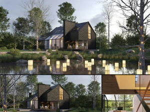 blues de la maison noire Modèle 3D