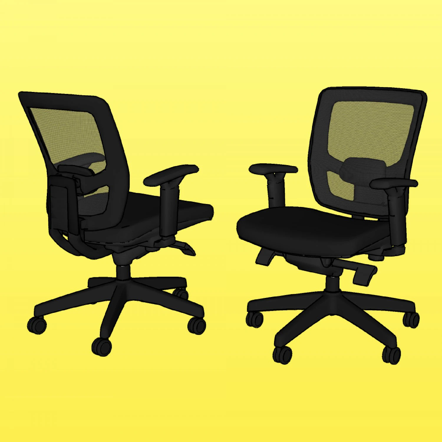mesh office chair 3D Model .c4d .max .obj .3ds .fbx .stl .blend 