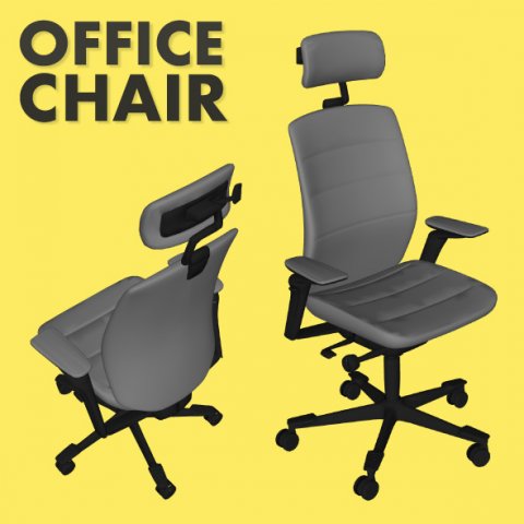 office chair Modelo 3D .c4d .max .obj .3ds .fbx .stl .blend 
