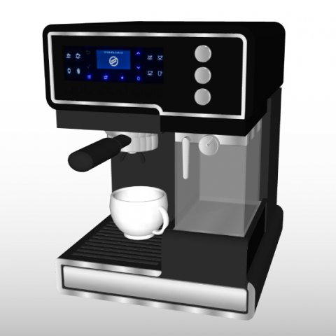 coffee machine 3D Model .c4d .max .obj .3ds .fbx .stl .blend 