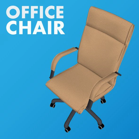 B&uuml;rostuhl 3D Modell .c4d .max .obj .3ds .fbx .stl .blend 