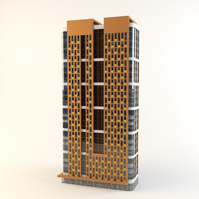 apartment house 3D Model .c4d .max .obj .3ds .fbx .stl .blend 
