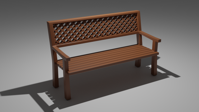 wooden bench 3D-Modell .c4d .max .obj .3ds .fbx .stl .blend 