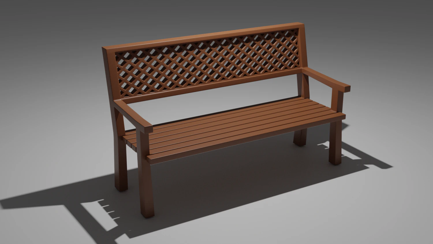 wooden bench 3D Model .c4d .max .obj .3ds .fbx .stl .blend 