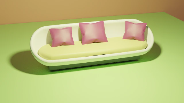 диван 3D Модель .c4d .max .obj .3ds .fbx .stl .blend 
