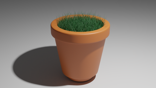 grass in a pot Model 3D .c4d .max .obj .3ds .fbx .stl .blend 