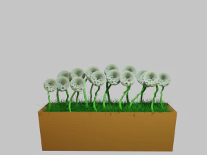 flowers in a pot 3D Model