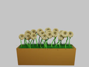flowers in a pot 3D Model