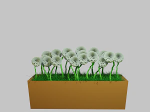 flowers in a pot 3D Model