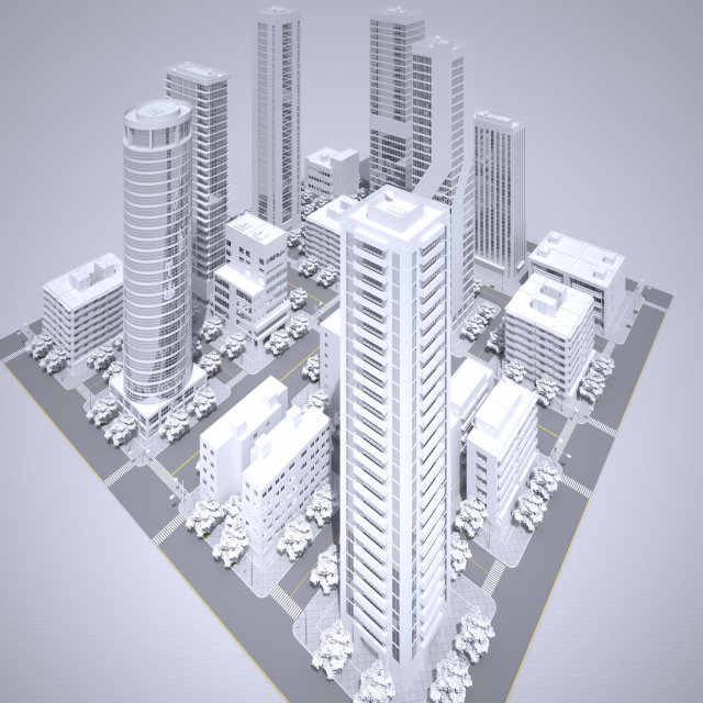 cityblock Model 3D .c4d .max .obj .3ds .fbx .stl .blend 
