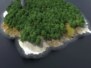 레이트하우스 섬 3D 모델