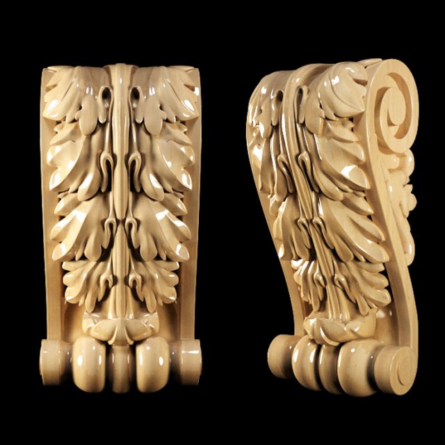 classical carved bracket 3D Model .c4d .max .obj .3ds .fbx .stl .blend 