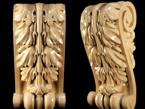 classical carved bracket 3D Model