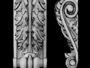 classical carved bracket 3D Model
