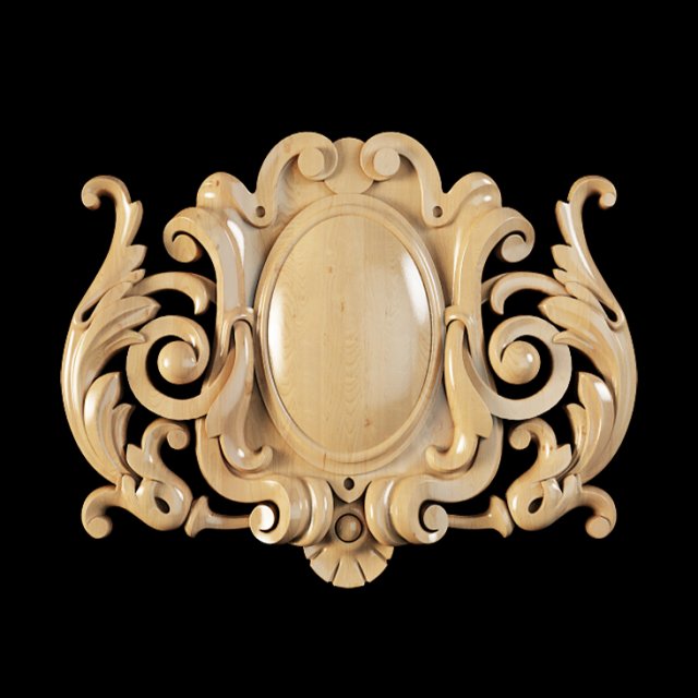 classical cartouche 3D Модель .c4d .max .obj .3ds .fbx .stl .blend 