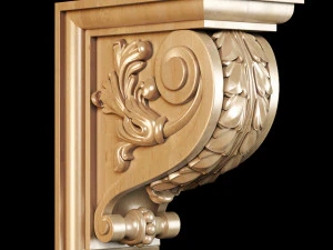 klasik oyma braket 3D Model