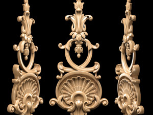 classic carved trim 3D Model