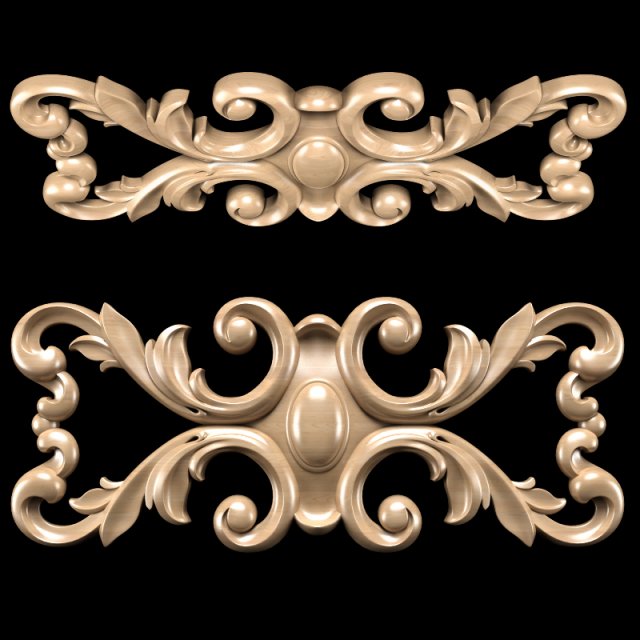 classic carved trim 3D Модель .c4d .max .obj .3ds .fbx .stl .blend 