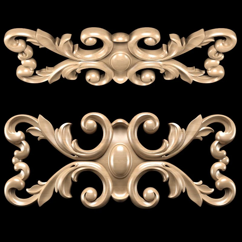 classic carved trim 3D Model .c4d .max .obj .3ds .fbx .stl .blend 