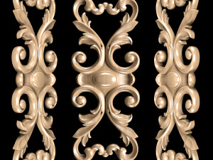 classic carved trim 3D Модель