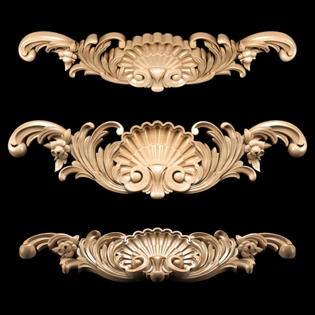 baroque style classic carving 3D मॉडल .c4d .max .obj .3ds .fbx .stl .blend 