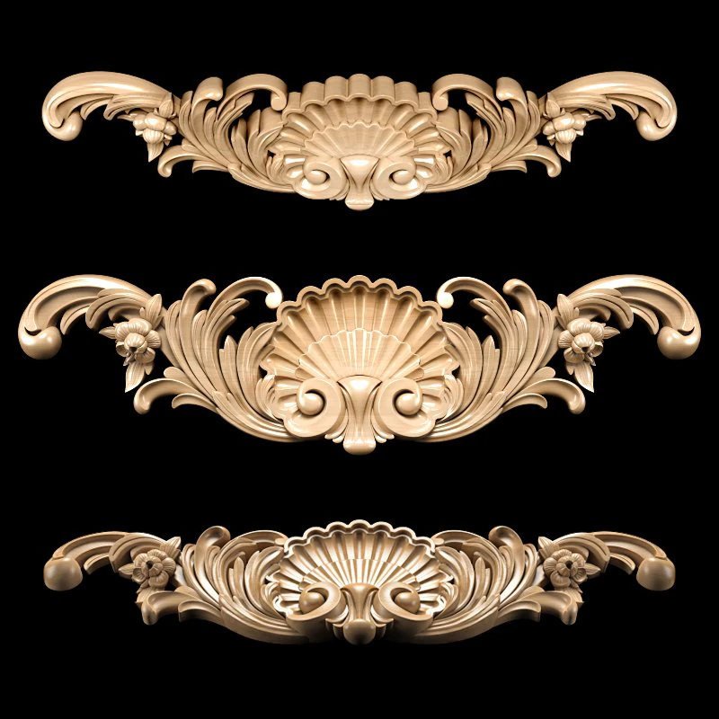 baroque style classic carving 3D Model .c4d .max .obj .3ds .fbx .stl .blend 