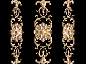 classic carved trim 3D Model