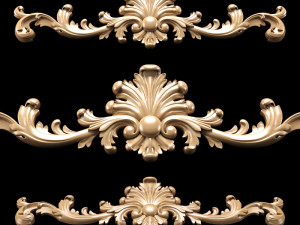 baroque classic carving 3D Model