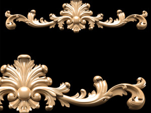 baroque classic carving Modèle 3D