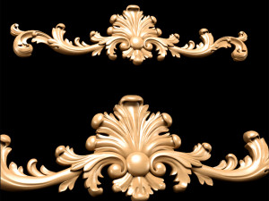 baroque classic carving Modèle 3D