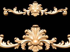 baroque classic carving Modèle 3D