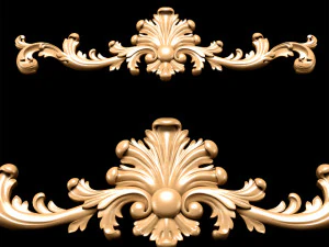 baroque classic carving 3D Model