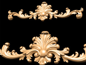 baroque classic carving Modèle 3D