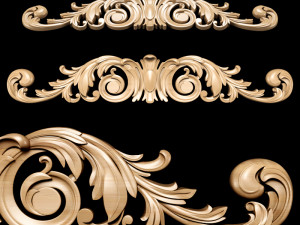 classic style carving Model 3D