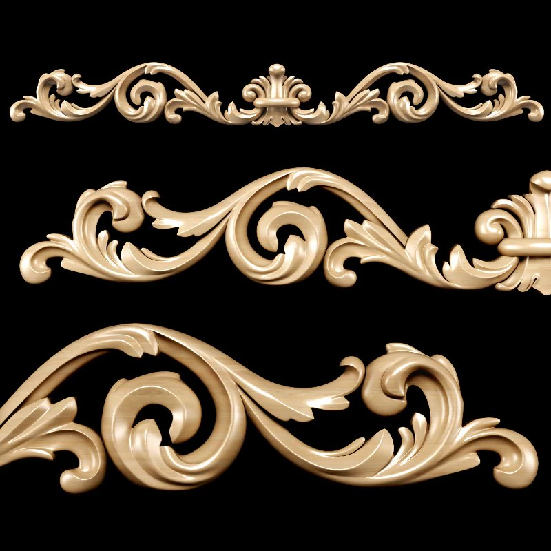 classic carved trim 3D Model .c4d .max .obj .3ds .fbx .stl .blend