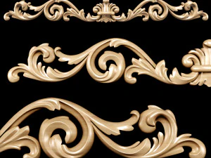 acabamento esculpido cl&aacute;ssico Modelo 3D