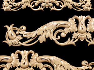 baroque classic carving 3D Model