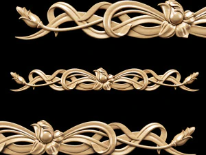 ukiran art nouveau Model 3D