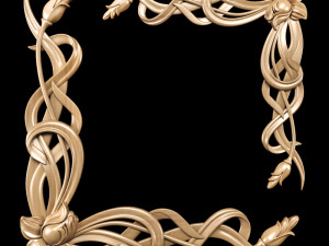 carved art nouveau Model 3D