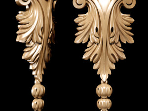 classic style carving Model 3D