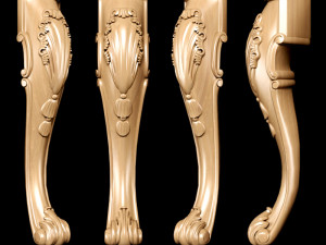 classic carved leg 3D Model
