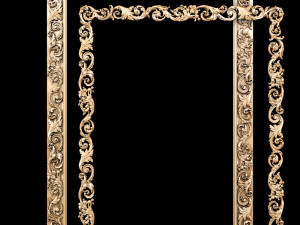 classic style carved frame 3D Model