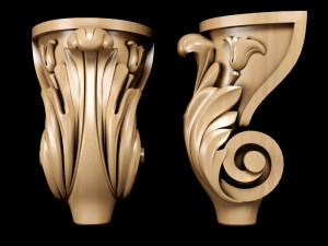 classic carved leg 3D Model